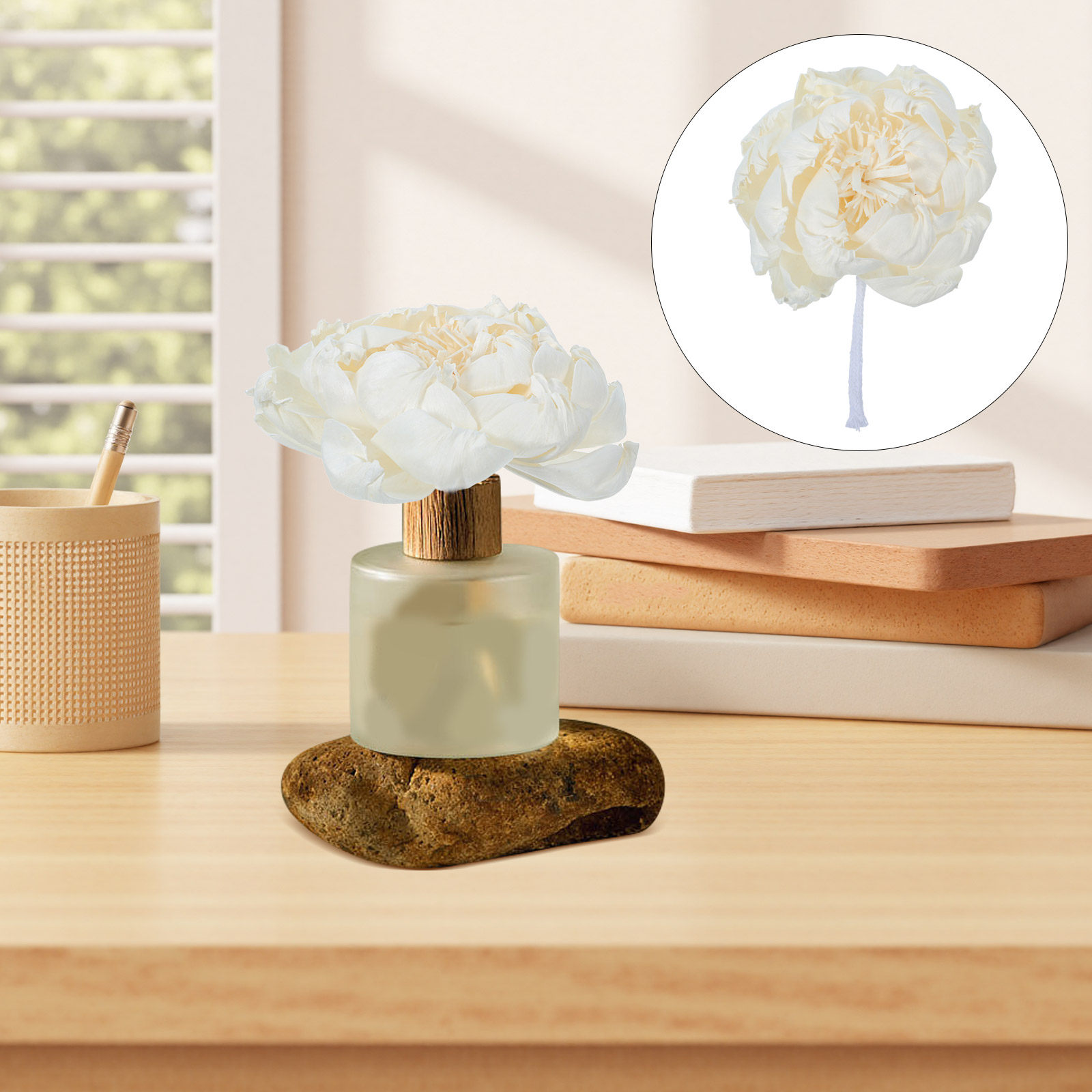 Home Fragrance - Peony Head Fragrance Diffuser 12Cm Faux