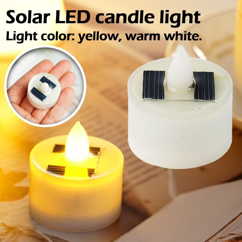 Beeswax Taper Candle - New Solar Candles Flameless LED Tea