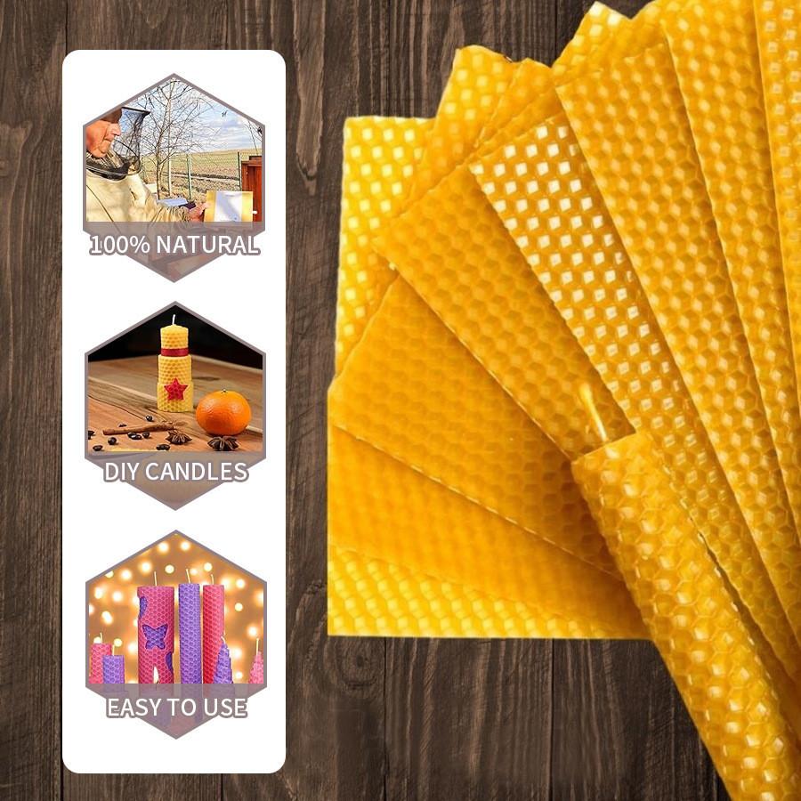 Beeswax Taper Candle - 10/20/30pcs Natural Beeswax Sheets For Candle