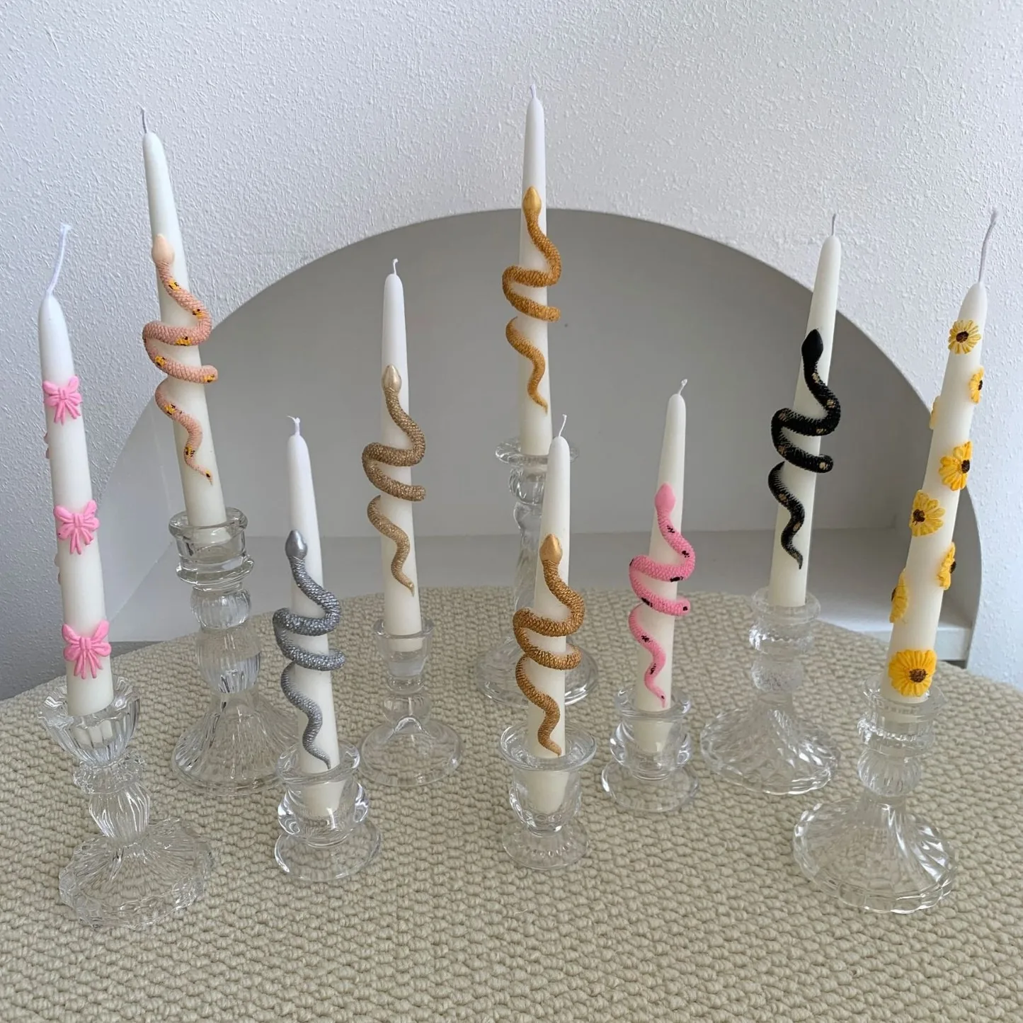 yes1pc 20cm/7.87in hand-drawn  - Beeswax Taper Candle review and price