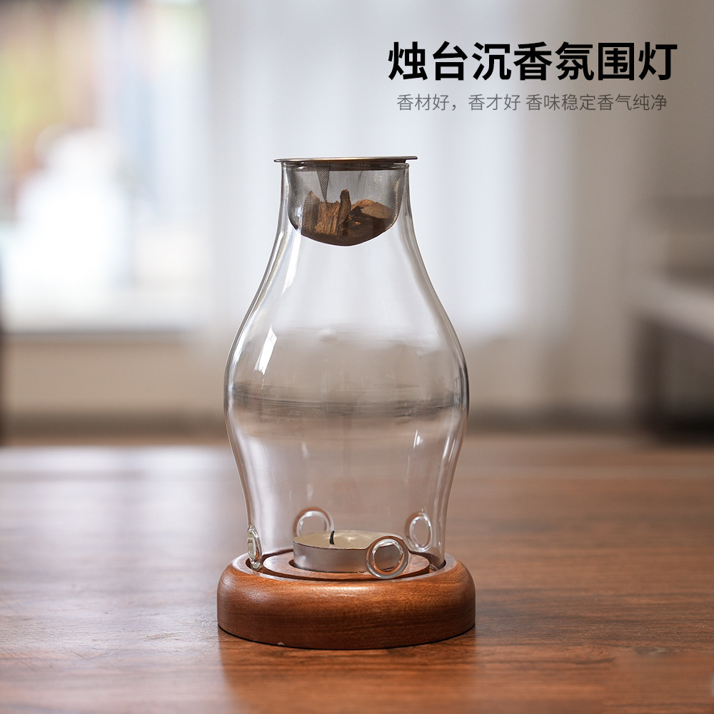 Transparent Glass Candle Holde - Home Fragrance Lamp review and price