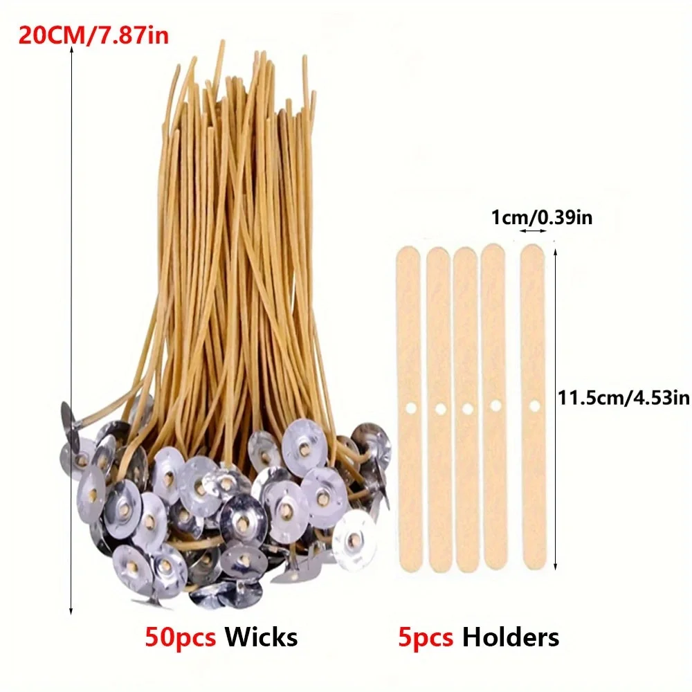 Candle Wicks 50 PCS 8 Inch Hem - Beeswax Taper Candle review and price