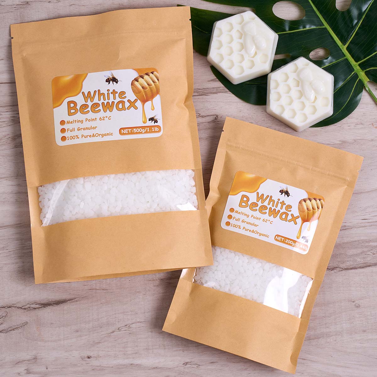 1000g White Beeswax DIY Candle - Beeswax Taper Candle review and price