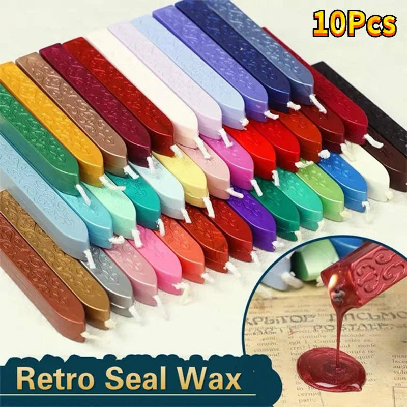 10Pcs Sealing Wax Sticks Color - Beeswax Taper Candle review and price