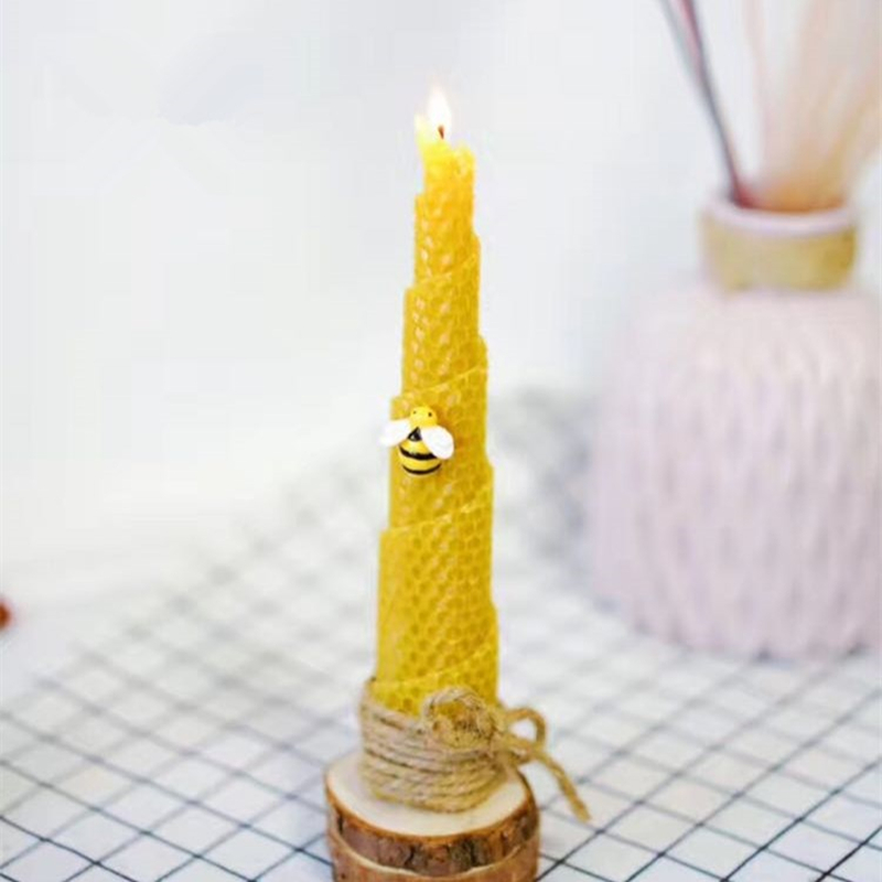 12pcs 15cm*20cm*0.3cm Natural  - Beeswax Taper Candle review and price