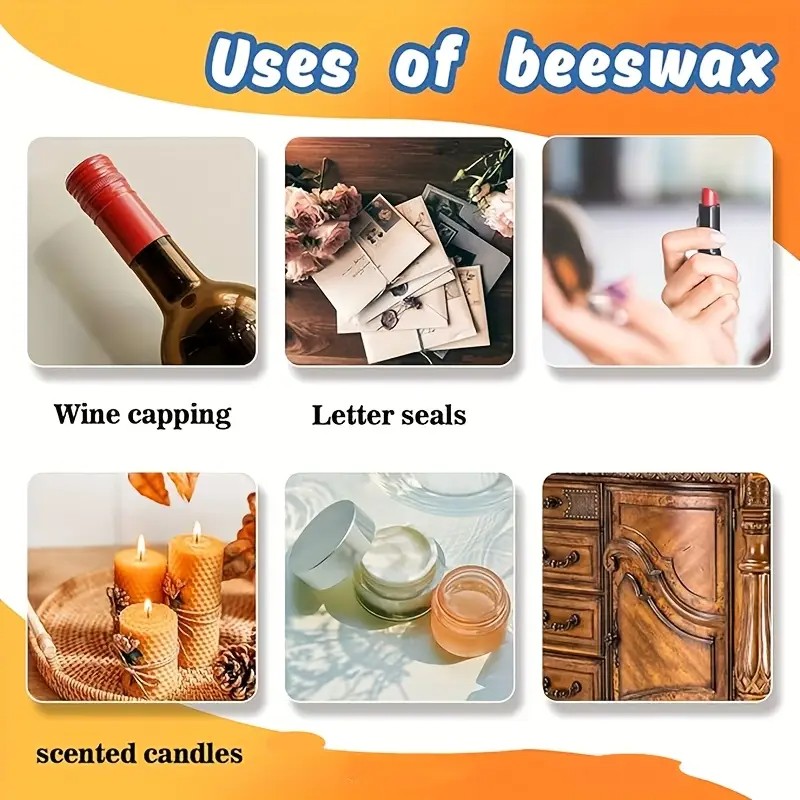 3/6pcs Yellow Beeswax Bars, Na - Beeswax Taper Candle review and price